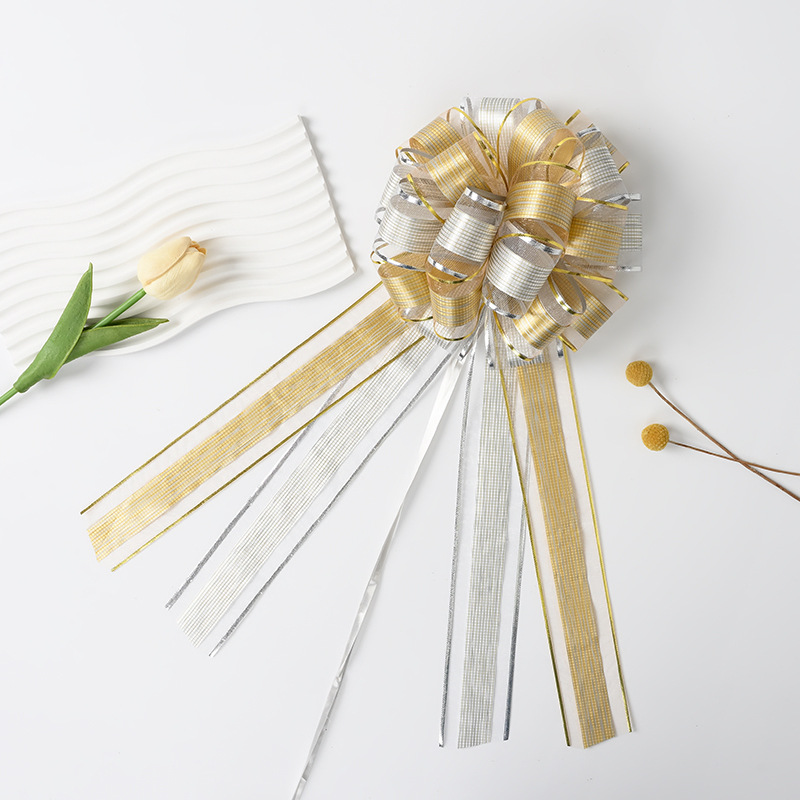 Nuevo transfronterizo de doble capa de doble color de corteza de árbol de tamaño grande flores de nieve de oro regalos de fiesta decoración de flores de dibujo