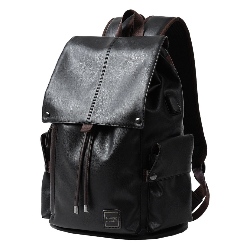 MoyYI Mochila de cuero para hombre, bolso de viaje de moda, bolso escolar, bolso casual para hombre, tendencia de moda, mochila para computadora, comercio exterior