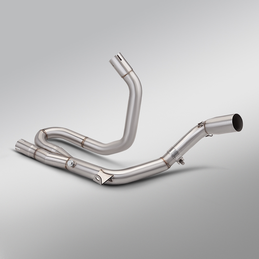 Motorcycle modification for SV650X: Stainless steel split front exhaust pipe suitable for SV650, 2016-2026