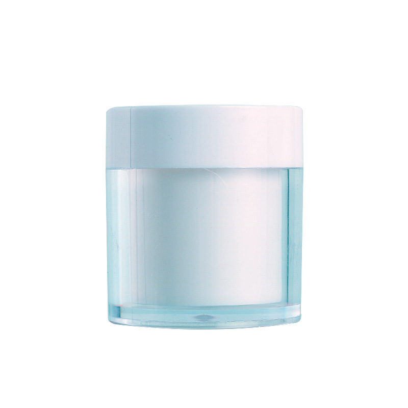 En stock cosméticos 15g de doble capa de Crema de Cara de plástico puede 30g botella de crema de vacío 50g presionando sub-botella de loción