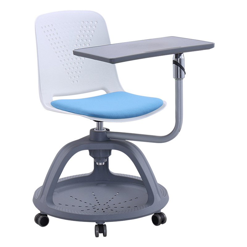 Fábrica al por mayor silla giratoria de entrenamiento de 360 grados aula inteligente Mesa de color moderna y silla integrada con mesa Silla de entrenamiento de tablero image 6