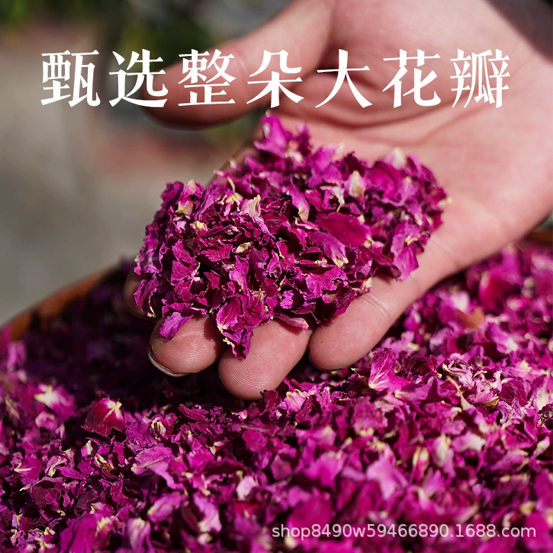 Свежеиспеченный плоский инь съедобные двойные лепестки сушеных лепестков розы