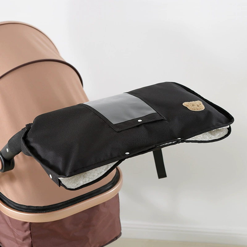 Японские и корейские перчатки для детских колясок, на флисовой подкладке, ветрозащитные, непромокаемые, морозостойкие, водонепроницаемые, теплые, антиобледенительные перчатки для зимних детских колясок.