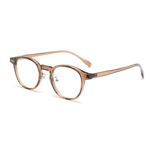 T7151 New Japanese & Korean TR90 Lightweight Myopia Glasses Frame for Women, Literary Retro Flat Frame for Men, Trendy Harajuku Street Style