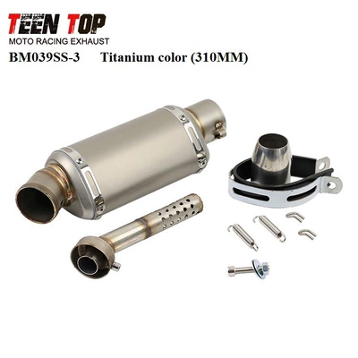 pipe muffler, Exhaust manifold - short-style-titanium-color