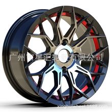 15 X7.0J����� 4X100 Matt Black Machine Face + red undercut
