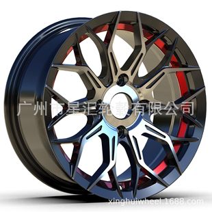 15 X7.0J��݆ݞ 4X100 Matt Black Machine Face + red undercut