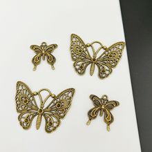diy饰品配件 复古合金饰品配件厂家直销 火爆新款 古青铜 蝴蝶