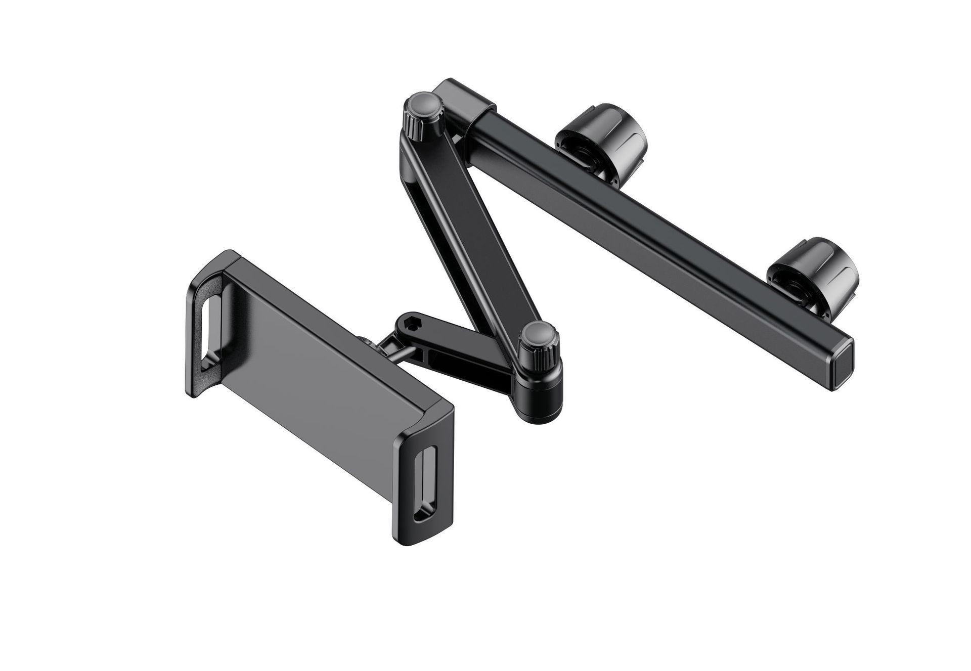 Car rear seat tablet holder, dedicated for iPad, retractable and foldable in-car phone holder