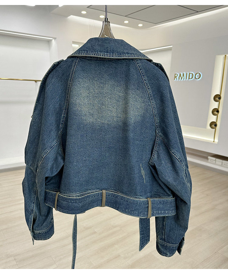 ​​Vintage Distressed Denim Jacket For Women – Loose Fit, Petite Short Style (S-XXXL, Vintage Blue/Bluish)​​_mkmklike.com