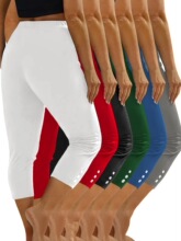 P 11155 Solid Color Casual Summer Leggings ��ɫ���д�׿�