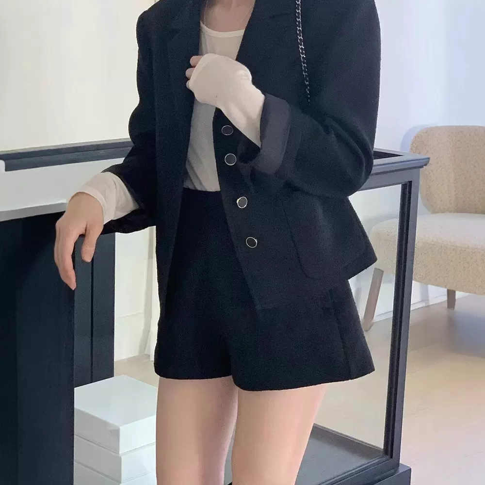 现货 颗粒感西装外套春秋款女韩系东大门气质时尚外套vegetab*e