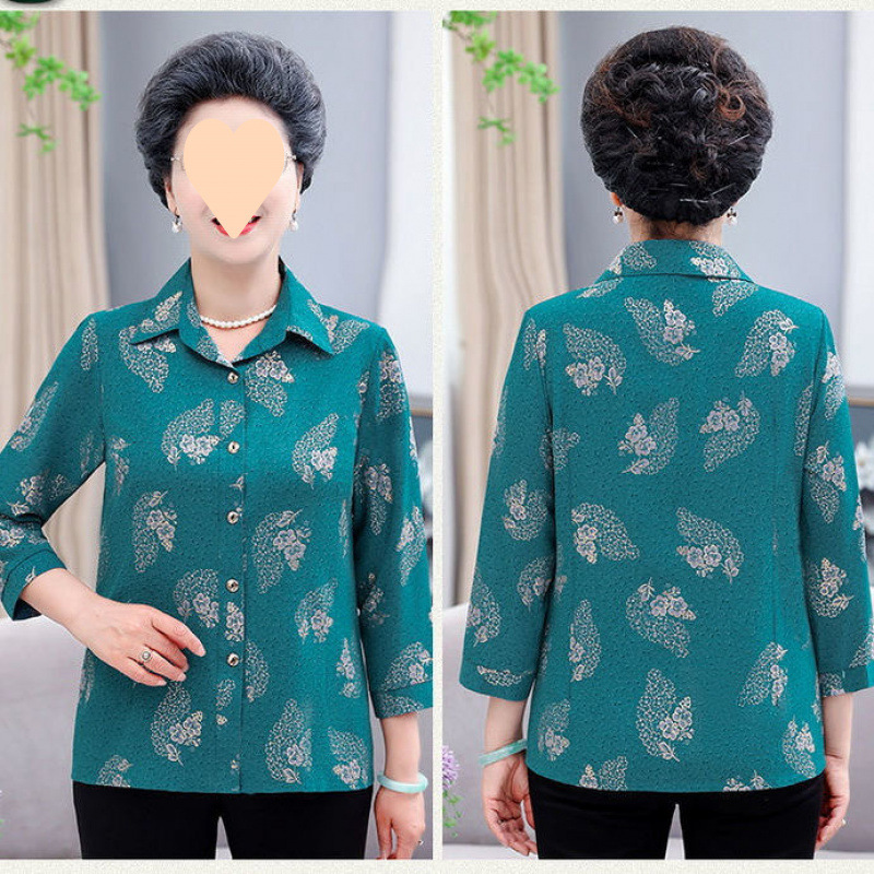 New Summer Style for Old Ladies, Elderly Mothers and Grandmothers 60 to 80 Years Old, Thin Short Jackets for Middle-Aged and Elderly People 70