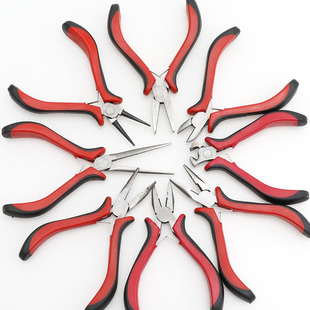 Handmade multifunctional bending nose pliers practical handmade jewelry pliers two-color bending nose pliers flat nose pliers needle nose pliers