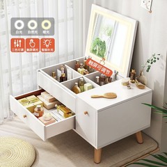 窓化粧台収納棚一体寝室小戸型化粧テーブル現代シンプルネットレッドins風化粧台