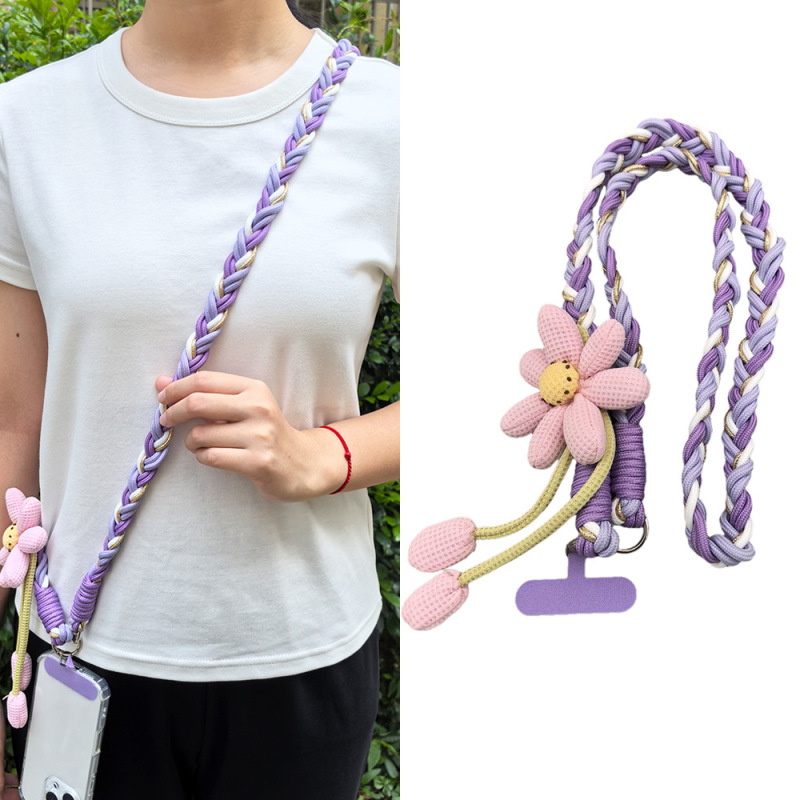 Small fresh diagonal mobile phone lanyard can carry flowers water cup lanyard strap outdoor travel mobile phone chain strong and durable