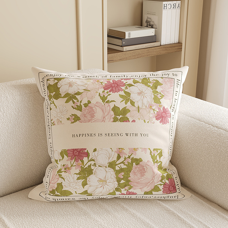 Sofá de estilo medieval almohada retro almohada doméstica cabezal de cama almohada de cama almohada de ventana con núcleo desmontable y lavable
