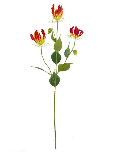 Artificial flower flame lily, artificial flower Jialan, modern home model room decoration, wedding photography, cross-border silk flower wholesale pic 8