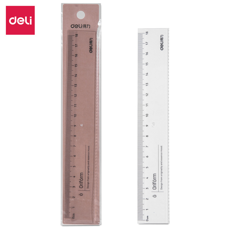 Powerful 71952 Ruler for Children and Students 18CM Universal Simple Plastic Transparent Wave Ruler