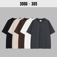 アメリカのレトロな磨かれた重いポンドのoversize半袖tシャツの男性の純綿のゆったりした街のファッションのデザイン感の上着の男性服