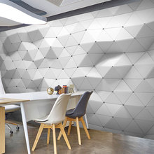 3D立体凹凸背景墙壁纸简约几何logo科技感装饰前台办公室装修墙