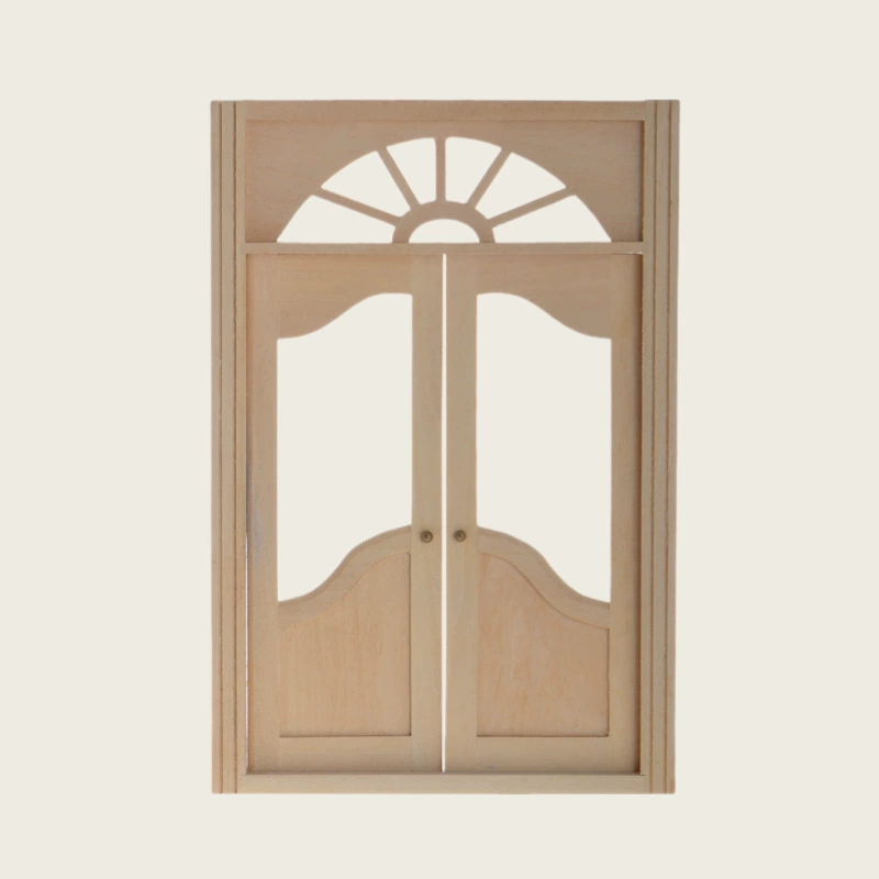 Dollhouse Кукольный дом из массива деревянных аксессуаров Маленькая деревянная дверь 1:12 Fairy Дверь