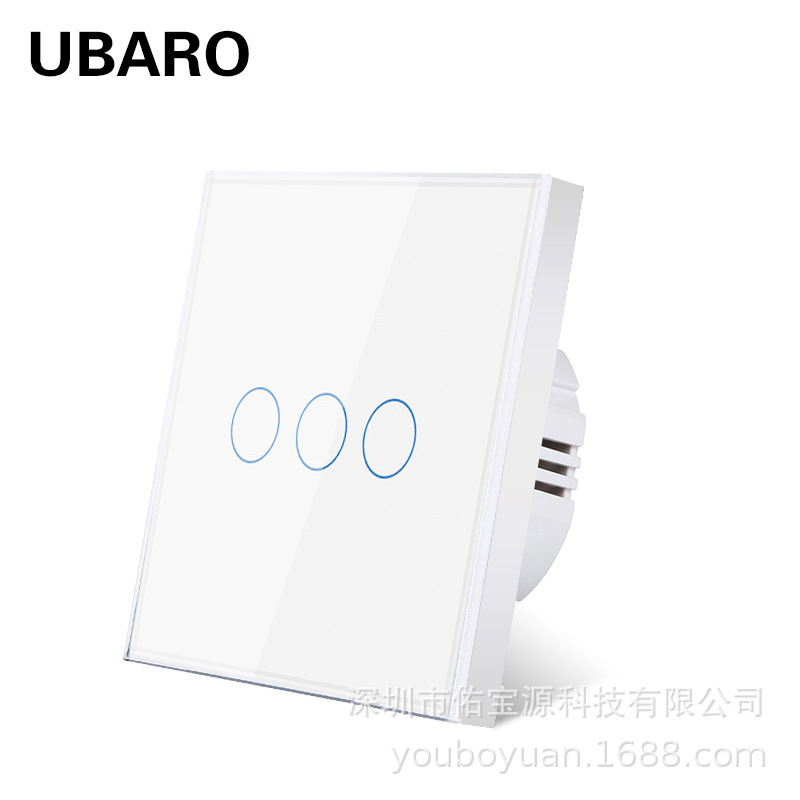 Single round white three-open white background