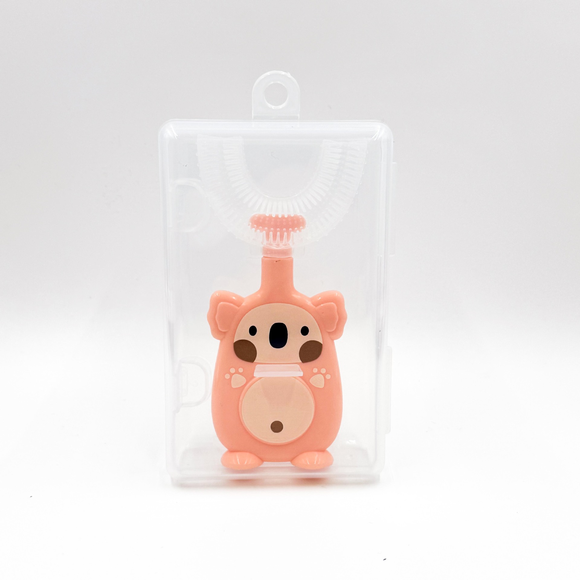 Cepillo de dientes manual en forma de U para bebés y niños pequeños, cepillo de dientes de silicona para limpieza bucal, herramienta de cepillado de cerdas suaves.