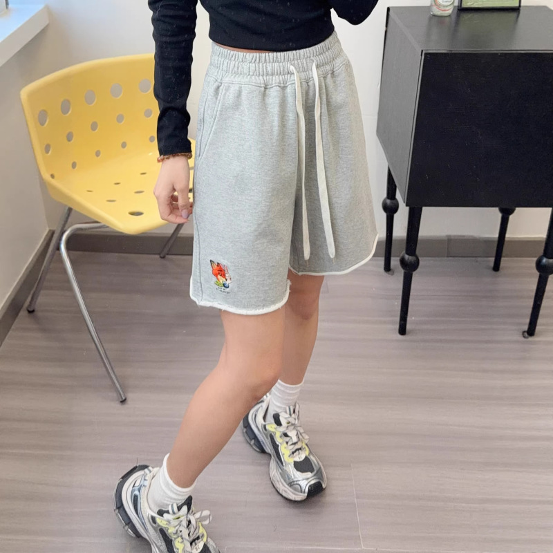 Paper Bag Home Summer "Vitality and Age Reduction Cartoon Embroidery Casual Shorts" Simple and Comfortable Women's Bottoms 2601