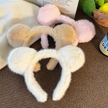 毛绒小熊耳朵秋冬可爱发箍女洗脸敷面膜专用头箍日常百搭发捆发卡