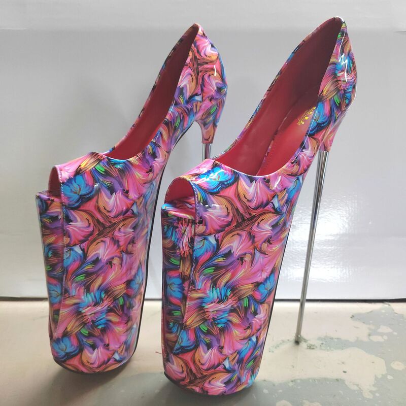 Europe and the United States cross-border AliExpress 30cm high heels metal thin steel heel plus size women's shoes net popular new sexy hate sky high Europe and the United States cross-border AliExpress 30cm high heels metal thin steel heel plus size women's shoes net popular new sexy hate sky high
