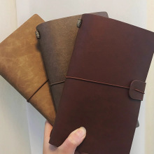 A5A6旅行本牛皮本记录手册大学生记账本册硫酸纸信封单词本手帐