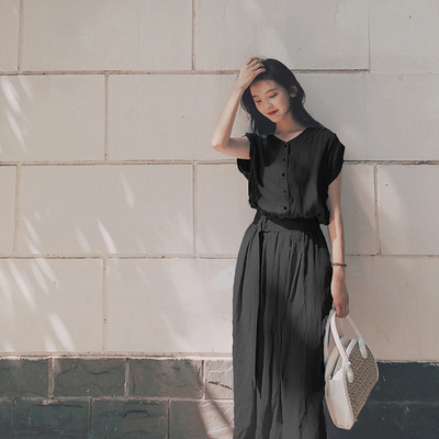 Lotte New Explosions 4-Color Chiffon Dress Women's Spring and Summer Fairy French Niche Over-the-Knee Long Dress for Foreign Trade