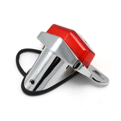 Retro motorcycle old school Tail light - b-074-electroplated-red-cover-length-178cm-width-65cm-height-10cm
