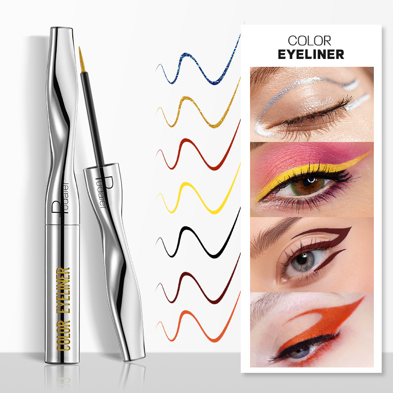 Cross-Border Makeup Pudaier Eyeliner Long-Lasting Waterproof Liquid Eyeliner Pen Ultra-Fine Colorful Liquid Eyeliner Pen in Stock