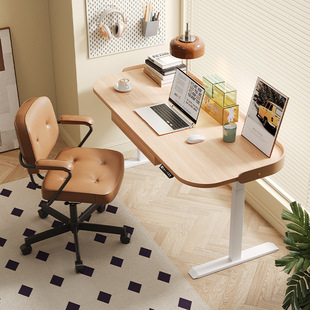 Solid Wood Electric Adjustable Table 2025 New Smart Desk Bedroom Living Room Workbench Office Learning Computer Mmω