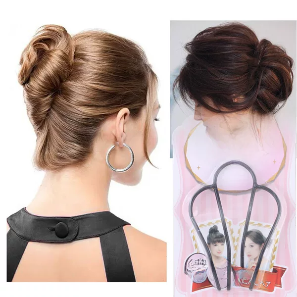 Korean style ball head updo plug donut hair curler makeup hair tool hair fork beauty tool U-shaped hair plug