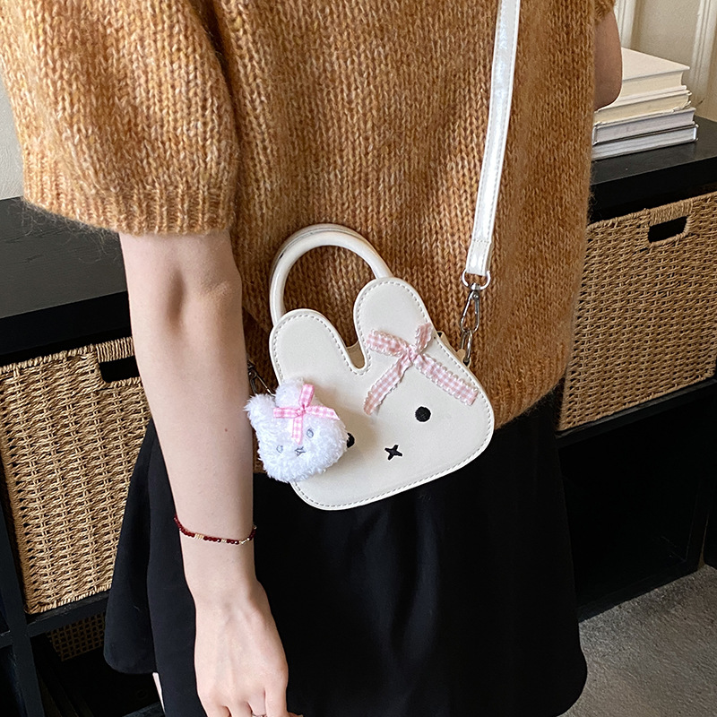 Bolsos para niños bonitos y divertidos conejos de dibujos animados bolsos de hombro para niños y niñas mini lindos con colgentes bolsos de cambio para niñas pequeñas
