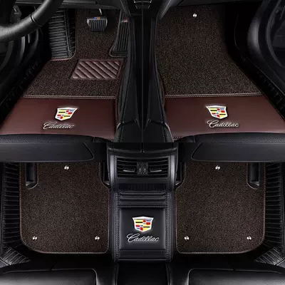 Srxct5Ct4 Surround Car Floor – Universal Foot Pad - double-layer-black-brown-silk-circle-thickened-and-wear-resistant