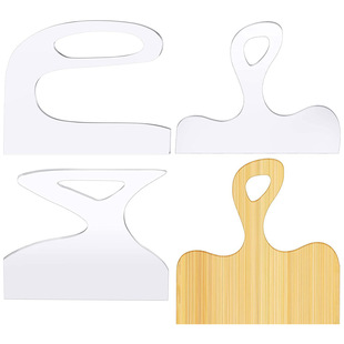 3 kinds of transparent acrylic corner cooked food chopping board handle template handle cutting board round tracking template