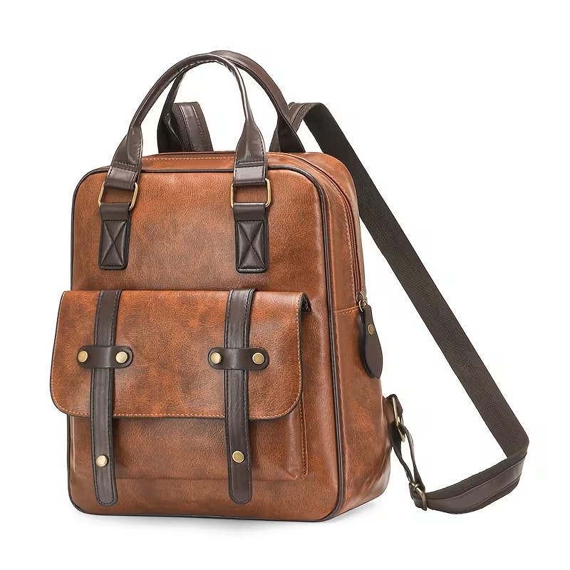 Foreign Trade Backpack for Women 2026 New Fashion Soft Leather Large Capacity Travel Backpack Handbag Shoulder Bag Trendy Backpack
