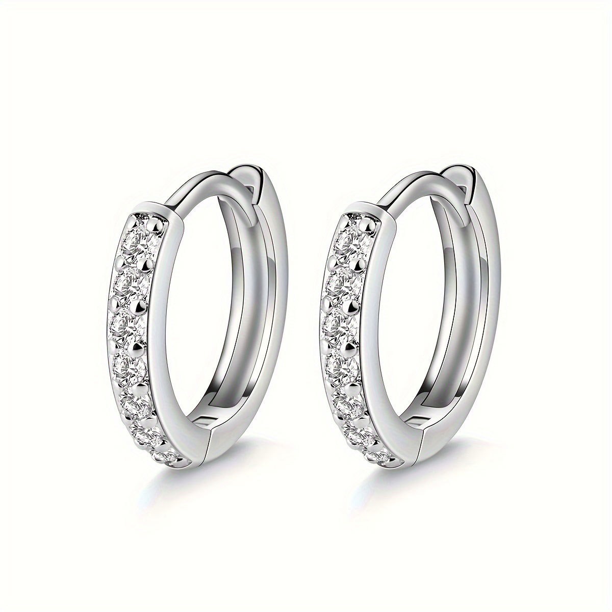 Pendientes de plata 925 con circonitas, estilo coreano (venta caliente Amazon)