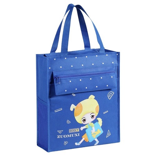 Portable Bag, Primary School Student Tutoring Bag, Art Large Capacity File Bag, Study Textbook Homework Tutoring Pack Organizer Bag for Books