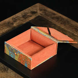 定制宝相花挂盘锦盒茶盘砚台相框收纳盒摆件茶饼首饰挂盘礼品盒