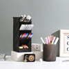 Pens holder, table storage box, stationery, transparent brush