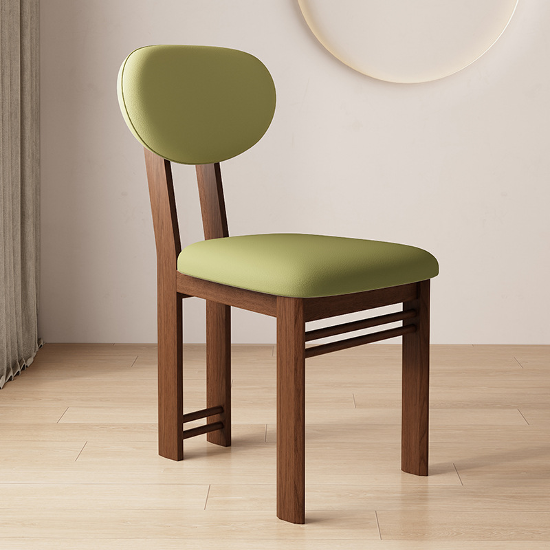 2025 nueva silla de comedor de madera sólida sala de estar doméstica hotel leche tienda de té silla de respaldo nórdica silla de maquillaje