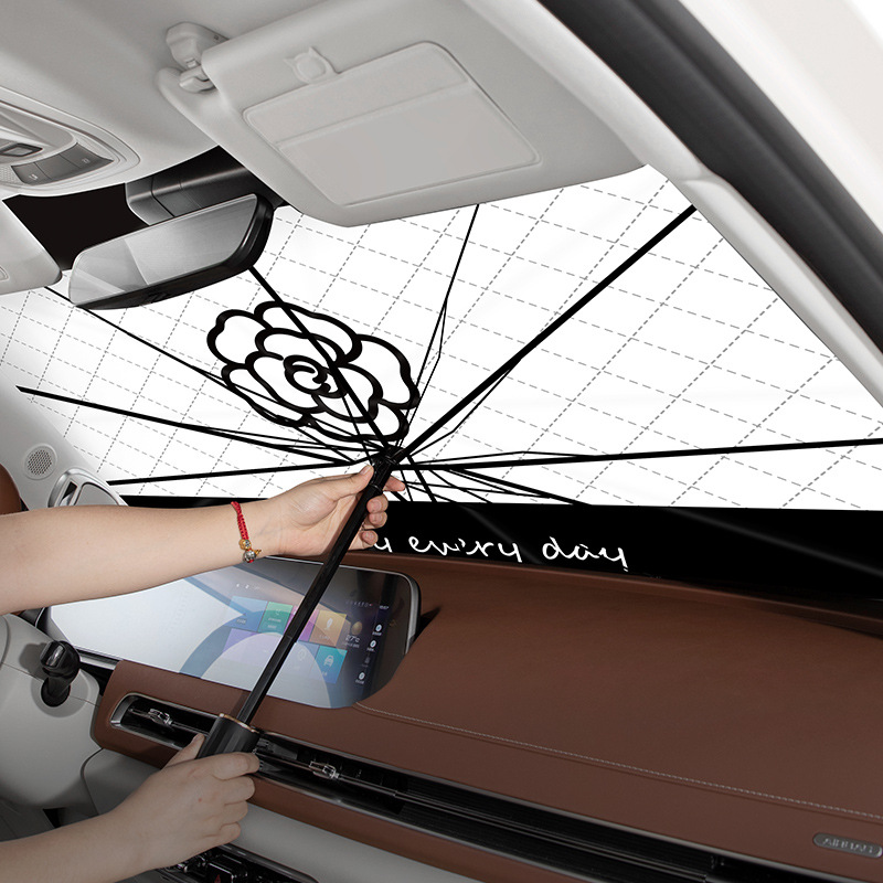 Car Sunshade Creative Cartoon Car Sunshade Summer Front Windshield Sun Protection Heat Shield Car Supplies