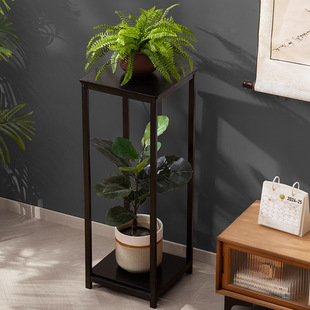 Balcony Flower Rack Flower Pot Plant Rack Balcony Movable Indoor Wooden Floor Flower Rack for Living Room and Hall Thickened