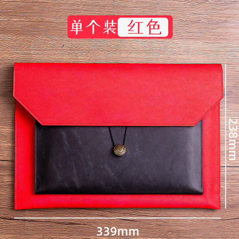 접합 문서 가방 - 빨간색