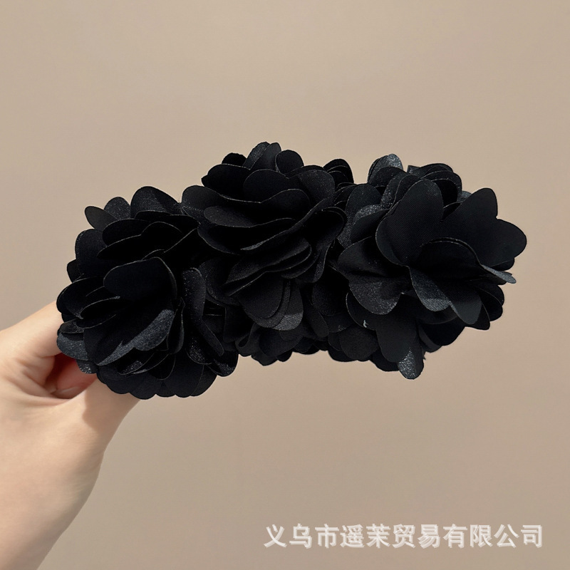 咖色磨砂抓夹女2025年新款发夹后脑勺大号发量多鲨鱼夹子发卡头饰|undefined